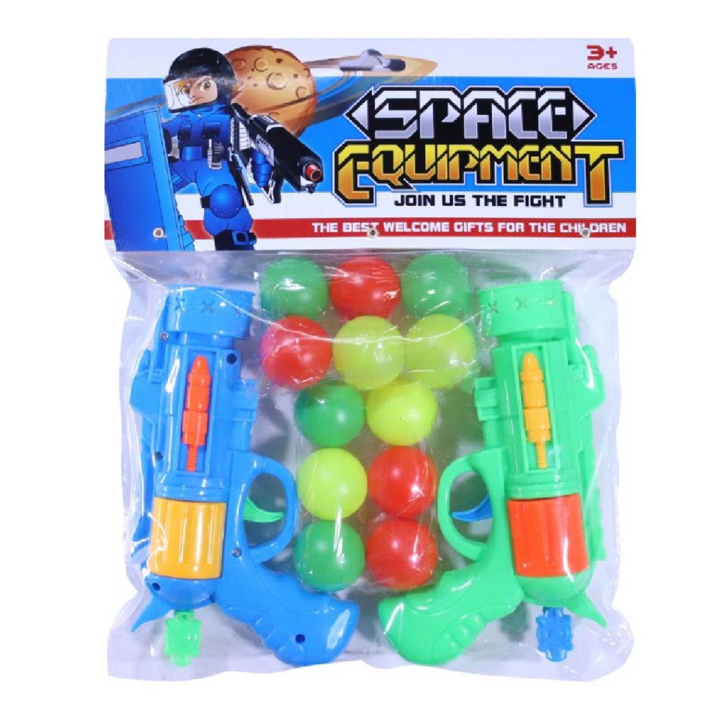 طقم مسدسات إطلاق كرات الفضاء – مسدسين مع كرات